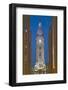 William Penn statue on the top of City Hall at dusk from Broad Street, Philadelphia, Pennsylvani...-null-Framed Photographic Print