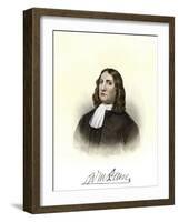 William Penn, with His Autograph-null-Framed Giclee Print