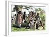 William Penns's Treaty with Native Americans in Pennsylvania, 1680s-null-Framed Giclee Print