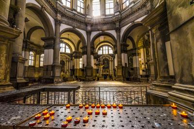 Candles, Santa Maria della Salute Church, Venice, Italy. Competed in 1681