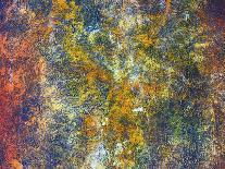 Colorful rusty metal plate, Santiago, Chile.-William Perry-Photographic Print