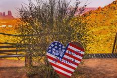 God Bless America sign, Monument Valley, Utah-William Perry-Photographic Print