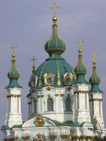 St. Andrew's Church, Kiev, Ukraine from the Park