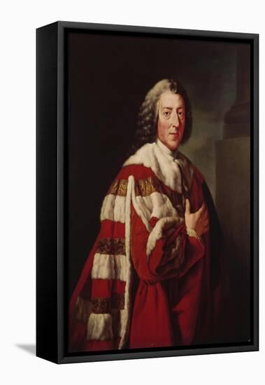 William Pitt, 1st Earl of Chatham, 1772-Richard Brompton-Framed Stretched Canvas