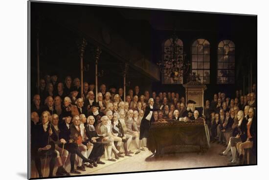 William Pitt Addressing the House of Commons on the French Declaration of Wars 1793-Anton Hickel-Mounted Giclee Print