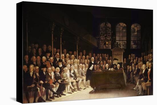 William Pitt Addressing the House of Commons on the French Declaration of Wars 1793-Anton Hickel-Stretched Canvas