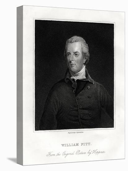 William Pitt the Younger, British Statesman, 19th Century-J Posselwhite-Stretched Canvas