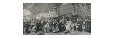 'The Railway Station', 1862, (1917)-William Powell Frith-Framed Giclee Print