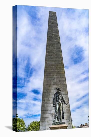 William Prescott Statue, Bunker Hill Battle Monument, Charlestown, Boston, Massachusetts.-William Perry-Stretched Canvas