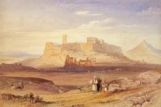 View of Athens with the Acropolis and the Odeon of Herodes Atticus, First Quarter of 19th C-William Purser-Framed Giclee Print