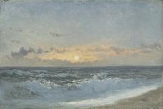 Sunset over the Sea, 1900 (Oil on Board)-William Pye-Laminated Giclee Print