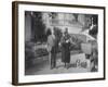 William Randolph Hearst and Mrs. Burton Holmes at San Simeon Estate with Boston Bull Terrier-William Davis-Framed Premium Photographic Print