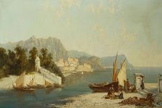 The Amalfitan Coast-William Raymond Dommersen-Framed Stretched Canvas