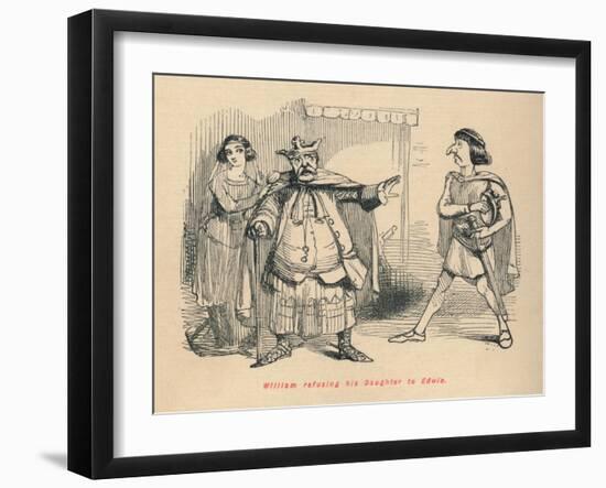 'William refusing his Daughter to Edwin', c1860, (c1860)-John Leech-Framed Giclee Print