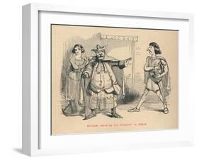 'William refusing his Daughter to Edwin', c1860, (c1860)-John Leech-Framed Giclee Print