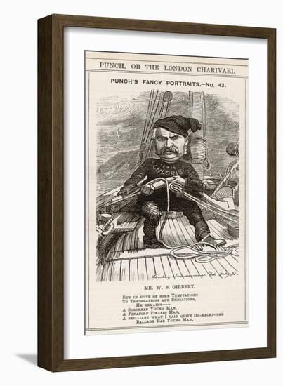 William Schwenck Gilbert, English Playwright and Collaborator with Sullivan-Linley Sambourne-Framed Art Print