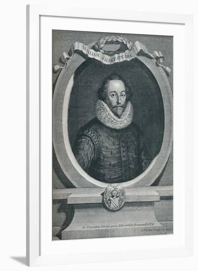 William Shakespeare (1564-1616), English Poet and Playwright, 1721, (1913)-George Vertue-Framed Giclee Print