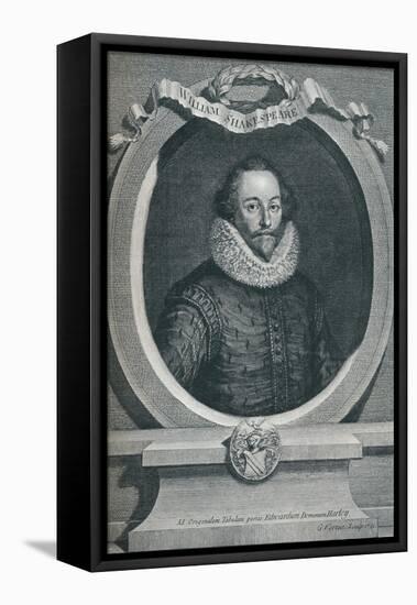 William Shakespeare (1564-1616), English Poet and Playwright, 1721, (1913)-George Vertue-Framed Stretched Canvas