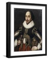 William Shakespeare (1564-1616) - représenté âgé de 34 ans-Louis Coblitz-Framed Giclee Print