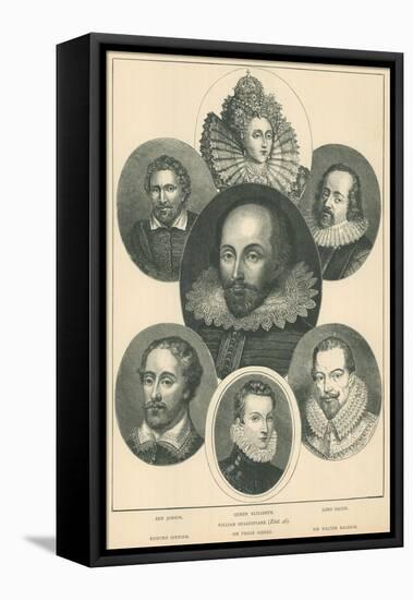 William Shakespeare and His Contemporaries-null-Framed Stretched Canvas