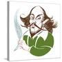 William Shakespeare - colour caricature-Neale Osborne-Stretched Canvas