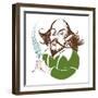 William Shakespeare - colour caricature-Neale Osborne-Framed Giclee Print