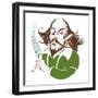 William Shakespeare - colour caricature-Neale Osborne-Framed Giclee Print