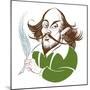 William Shakespeare - colour caricature-Neale Osborne-Mounted Giclee Print