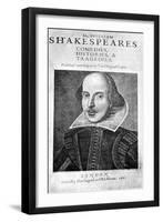 William Shakespeare, English Playwright, 1623-Martin Droeshout-Framed Giclee Print