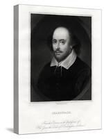 William Shakespeare, English Playwright, 19th Century-E Scriven-Stretched Canvas