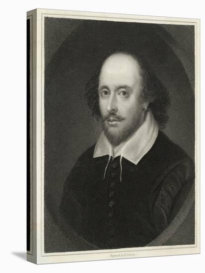 William Shakespeare English Playwright and Poet-Edward Scriven-Stretched Canvas