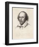 William Shakespeare English Playwright and Poet-Edward Scriven-Framed Art Print