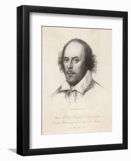 William Shakespeare English Playwright and Poet-Edward Scriven-Framed Art Print