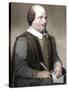 William Shakespeare, English poet and playwright, (1820)-William Finden-Stretched Canvas