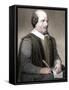 William Shakespeare, English poet and playwright, (1820)-William Finden-Framed Stretched Canvas