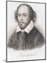 William Shakespeare engraving by JW Cook-J.W. Cook-Mounted Giclee Print