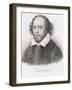 William Shakespeare engraving by JW Cook-J.W. Cook-Framed Giclee Print