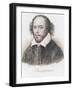 William Shakespeare engraving by JW Cook-J.W. Cook-Framed Giclee Print