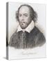 William Shakespeare engraving by JW Cook-J.W. Cook-Stretched Canvas