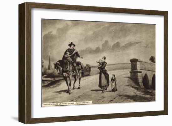 William Shakespeare Leaving Home, the Farewell-null-Framed Giclee Print