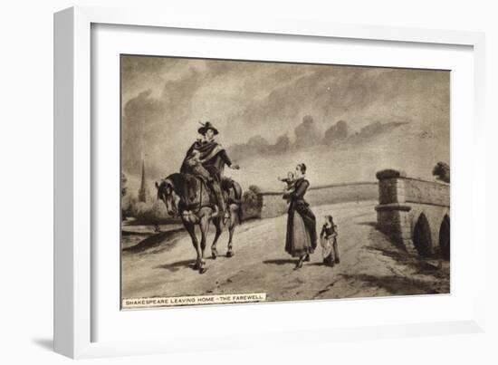 William Shakespeare Leaving Home, the Farewell-null-Framed Giclee Print