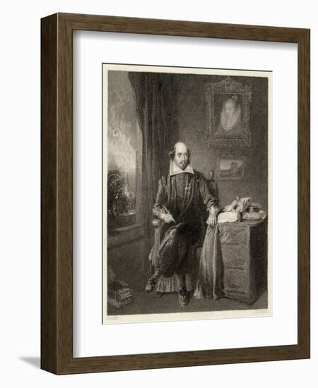 William Shakespeare Playwright and Poet-null-Framed Art Print