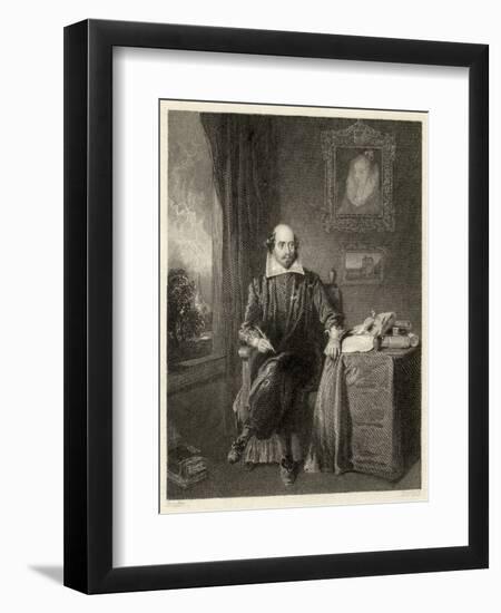 William Shakespeare Playwright and Poet-null-Framed Art Print