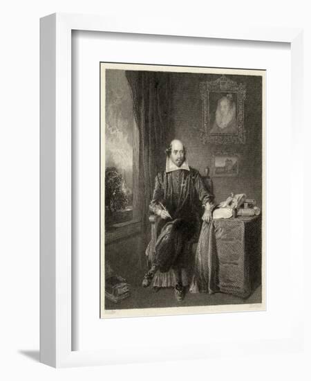 William Shakespeare Playwright and Poet-null-Framed Art Print