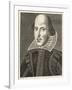 William Shakespeare Playwright and Poet-M. Droeshout-Framed Art Print