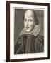 William Shakespeare Playwright and Poet-M. Droeshout-Framed Art Print