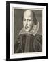 William Shakespeare Playwright and Poet-M. Droeshout-Framed Art Print