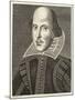 William Shakespeare Playwright and Poet-M. Droeshout-Mounted Art Print