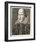 William Shakespeare Playwright and Poet-M. Droeshout-Framed Art Print