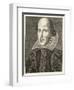 William Shakespeare Playwright and Poet-M. Droeshout-Framed Art Print